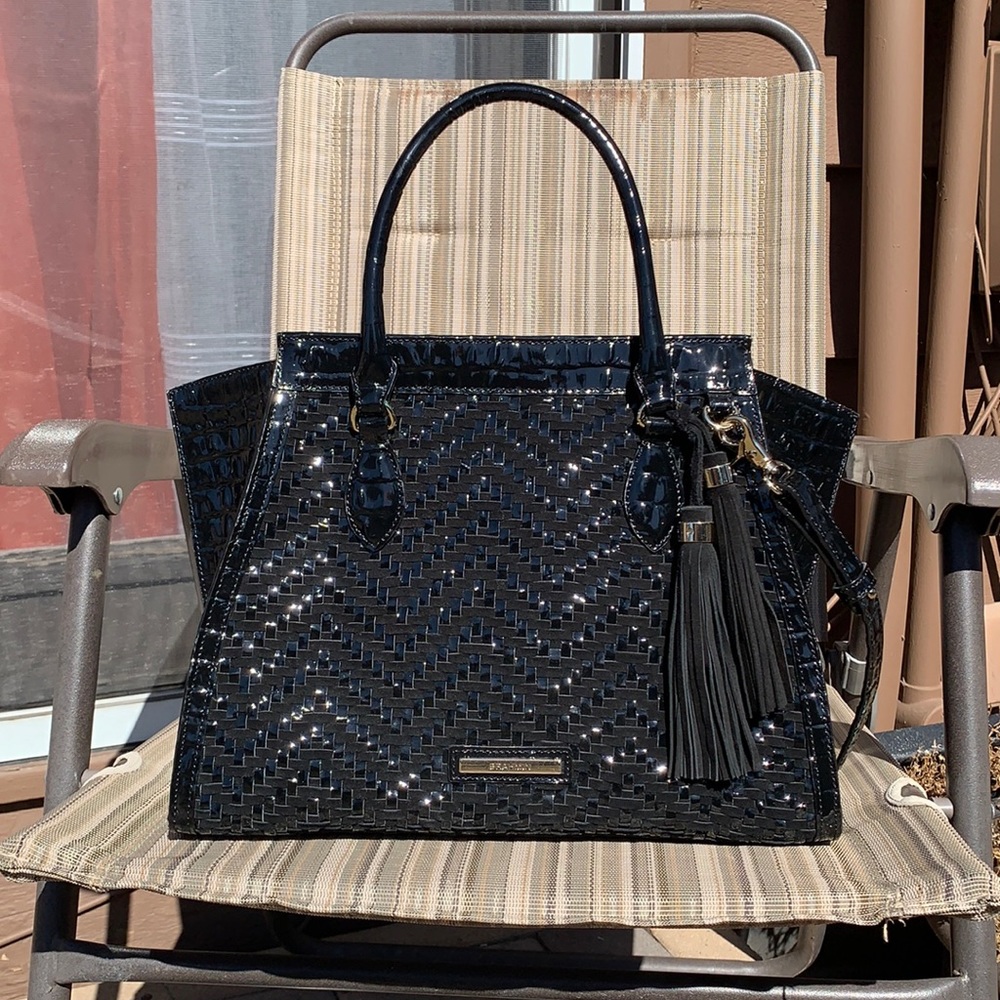 Brahmin Priscilla satchel black desperado
